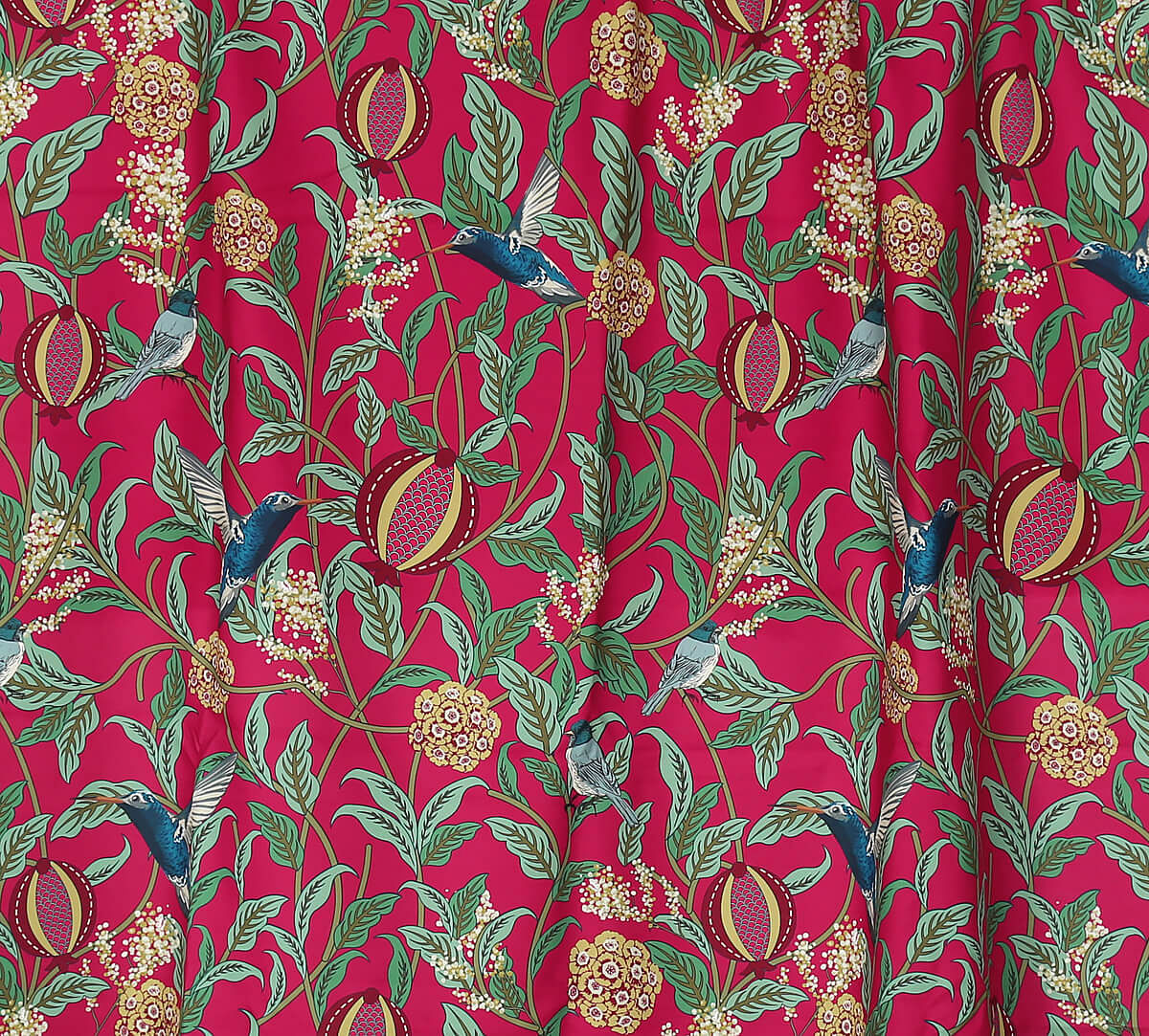 India Circus by Krsnaa Mehta Flights of Vivers Fuchsia Fabric