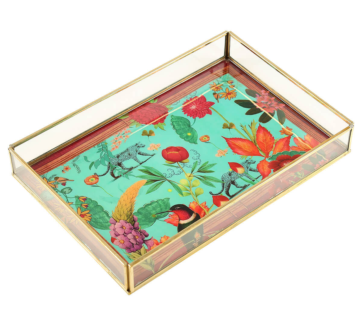 India Circus by Krsnaa Mehta Floral Kingdom Paradise Rectangle Tray