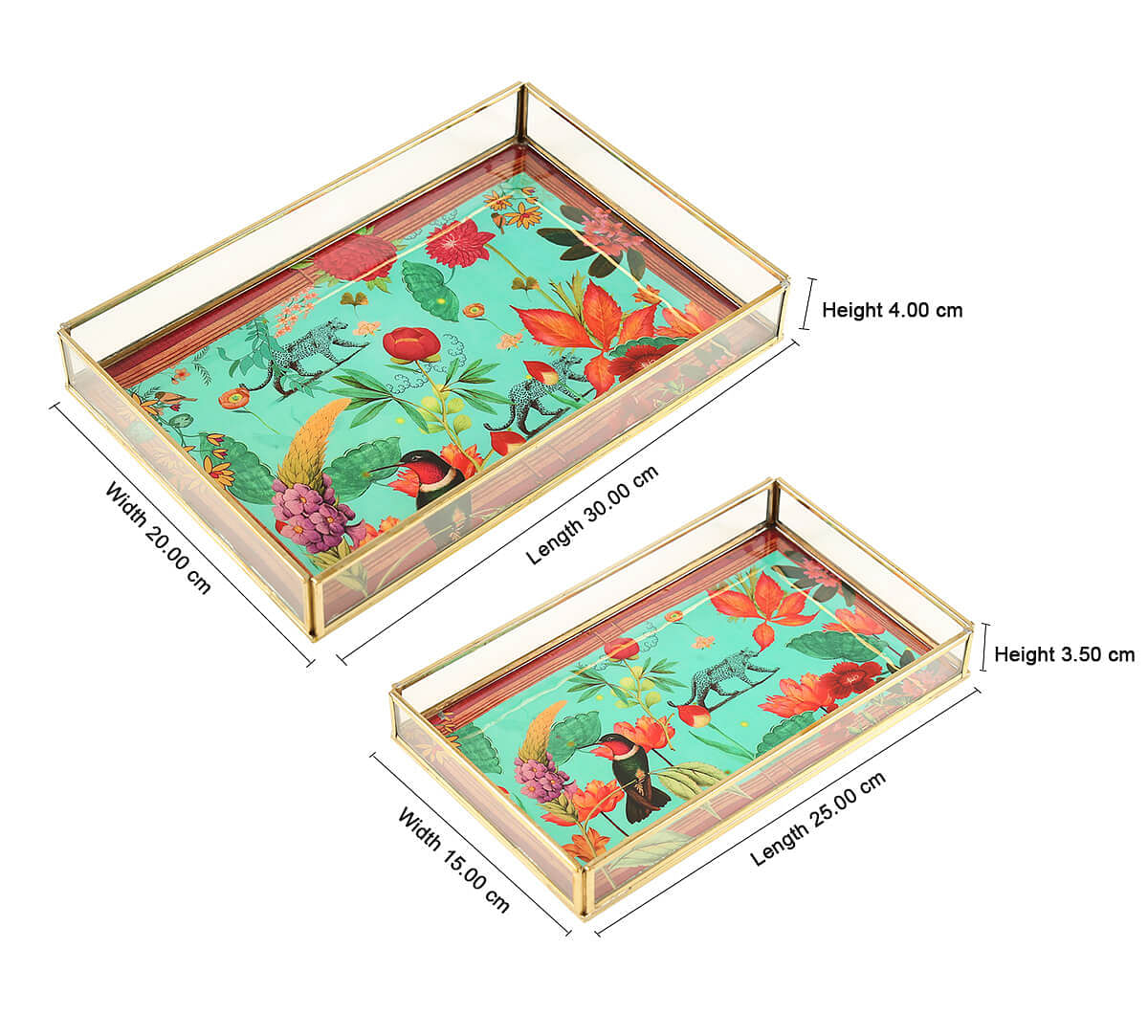 India Circus by Krsnaa Mehta Floral Kingdom Paradise Rectangle Tray