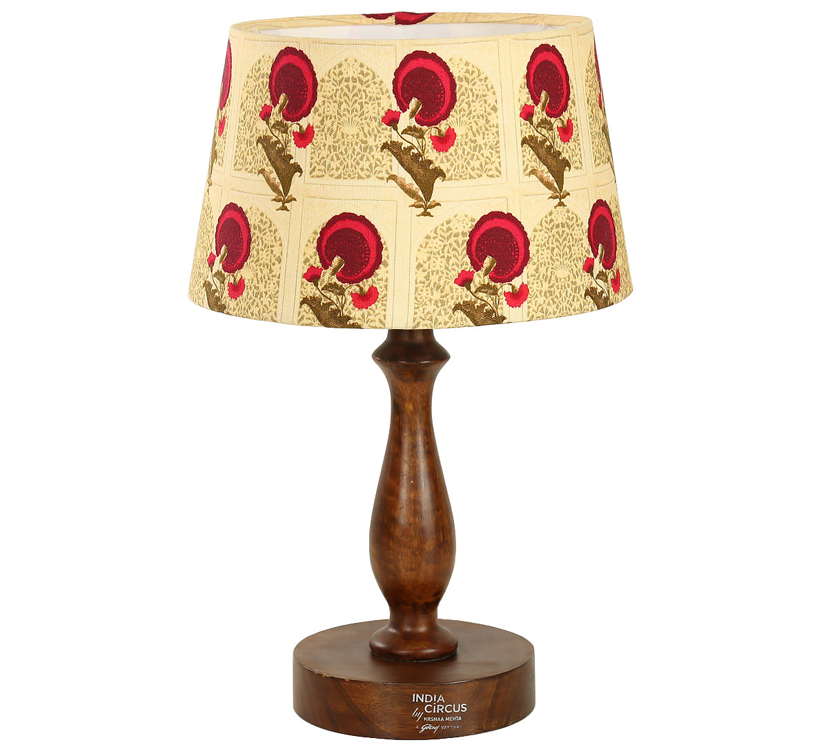 India Circus by Krsnaa Mehta Flower Regalia Drum Table Lamp