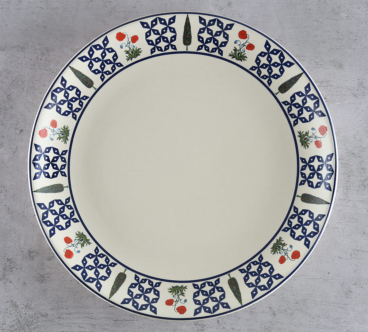 India Circus Flowers and Ferns Dinner Plate