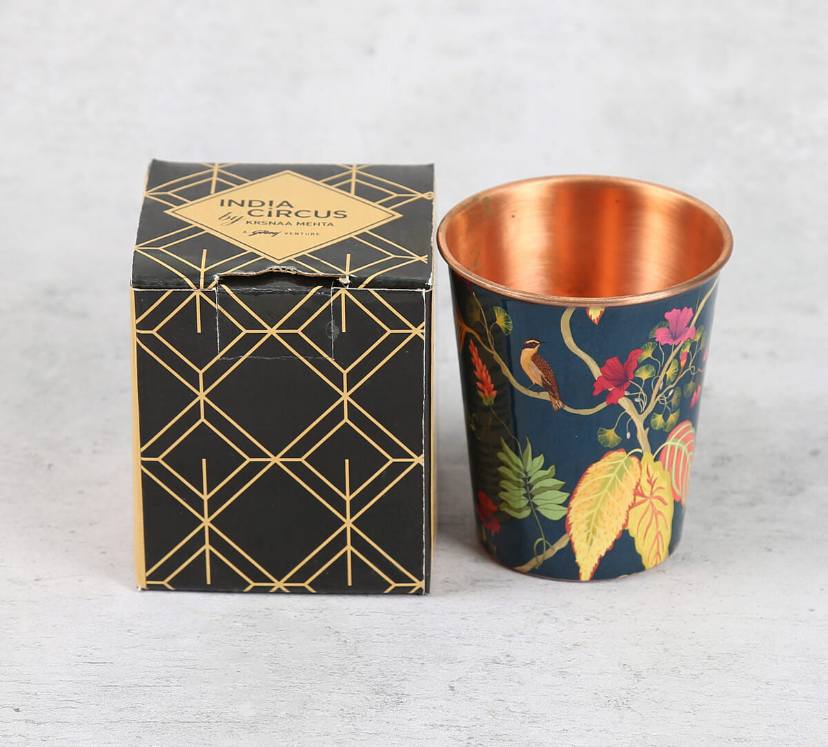 India Circus by Krsnaa Mehta Fronds and Florets Copper Tumbler Small