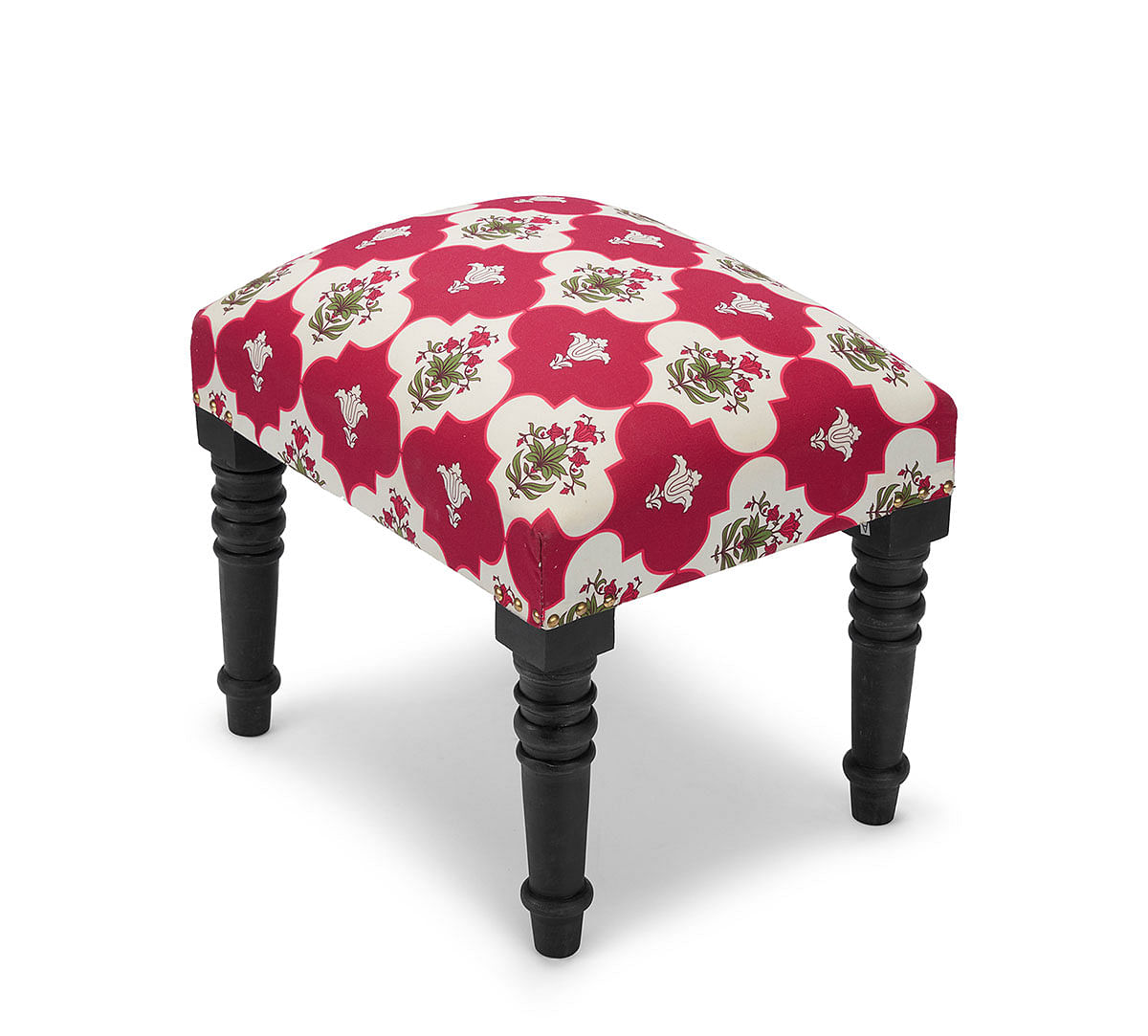 India Circus by Krsnaa Mehta Fuchsia Lattice Treasures One Seater Pouffe