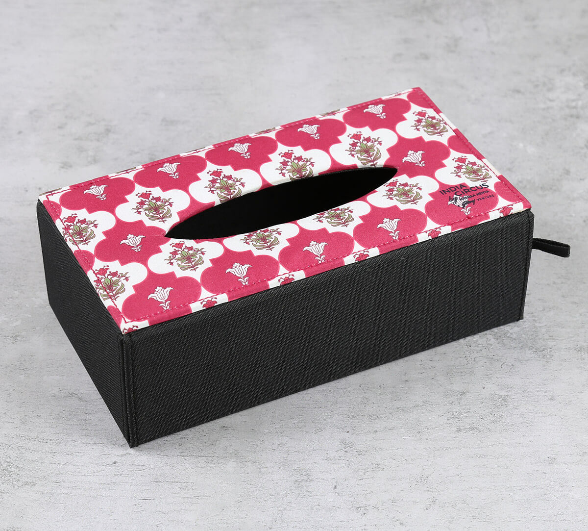 India Circus by Krsnaa Mehta Fuchsia Lattice Treasures Tissue Box Holder