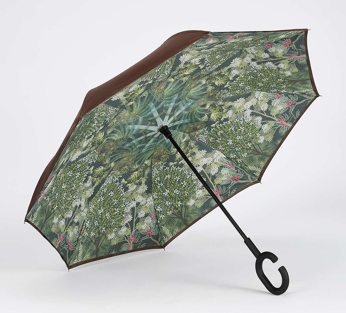 India Circus by Krsnaa Mehta Garden of Grace Reversible Umbrella