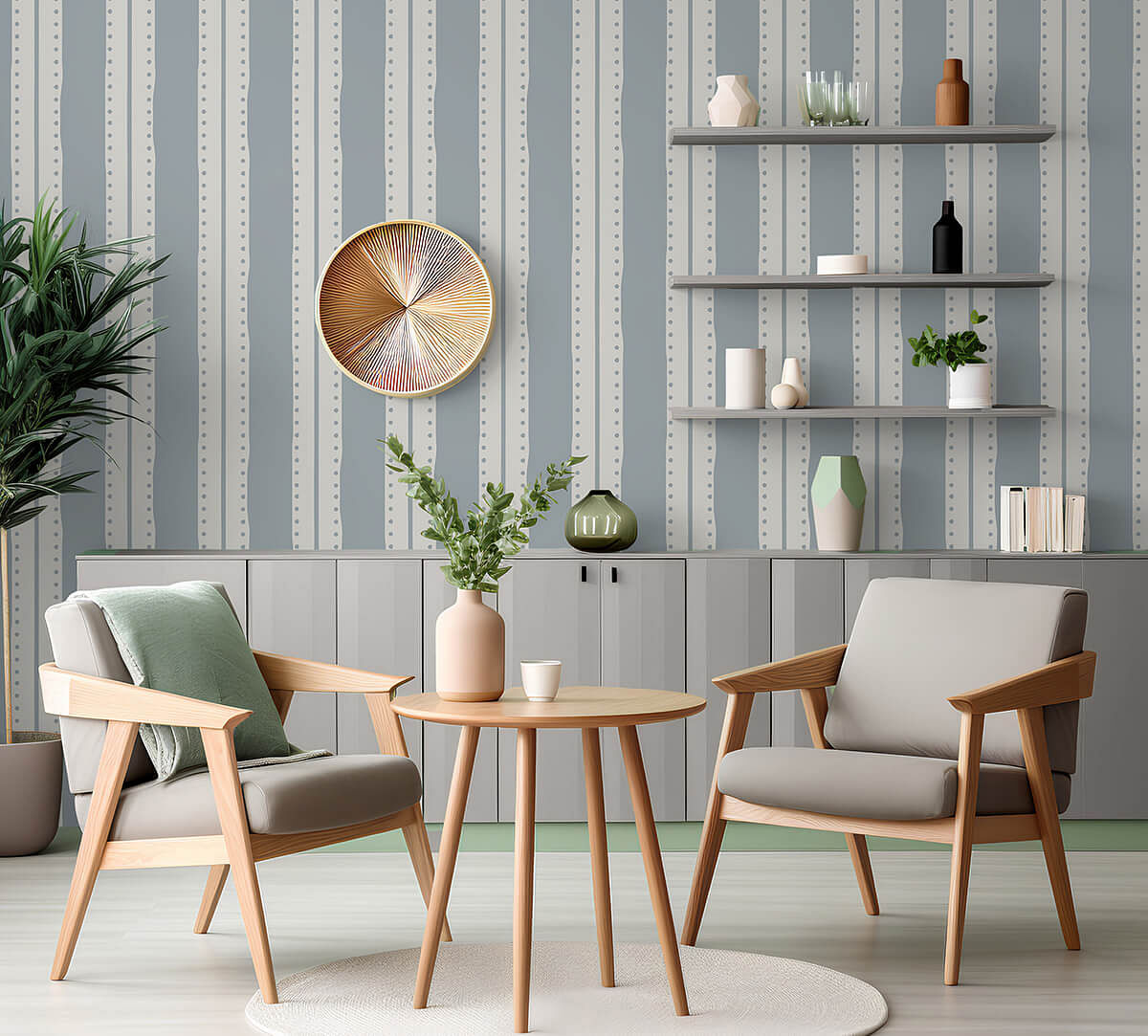 India Circus by Krsnaa Mehta Gray Weaves on Wallpaper