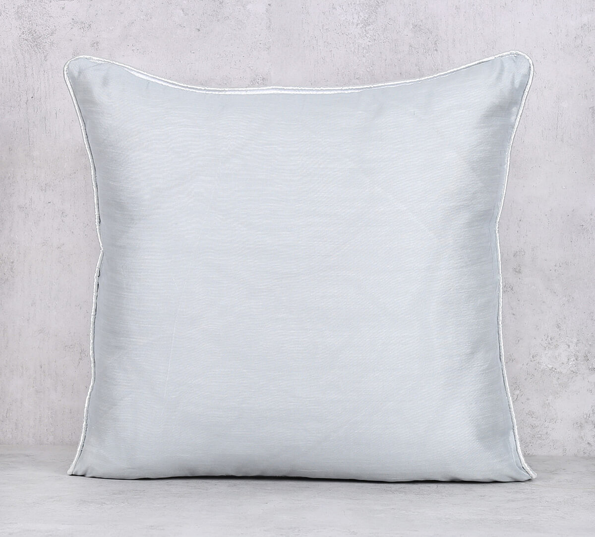 India Circus by Krsnaa Mehta Grayscale Chanderi Sequins Work Cushion Cover