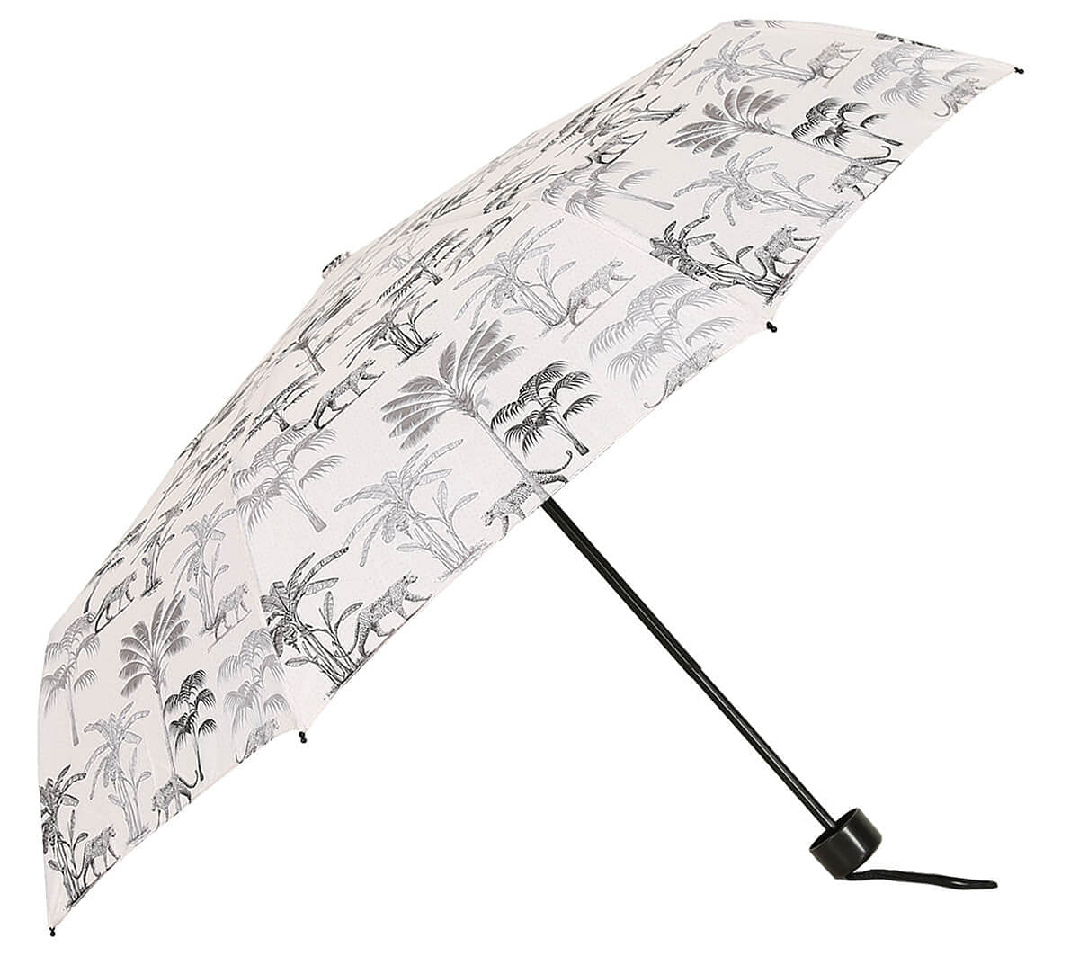 India Circus by Krsnaa Mehta Grayscale Safari 3 fold Umbrella