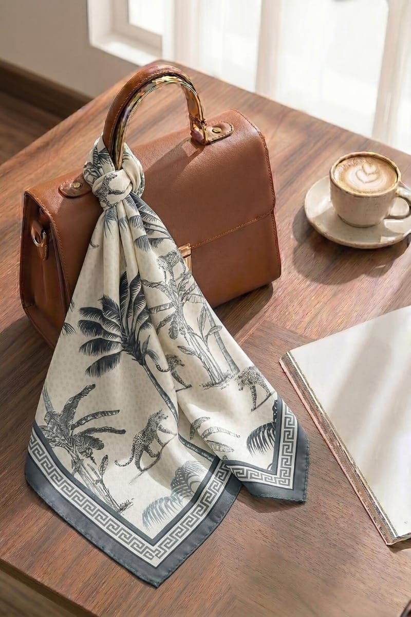 Grayscale Safari Scarf