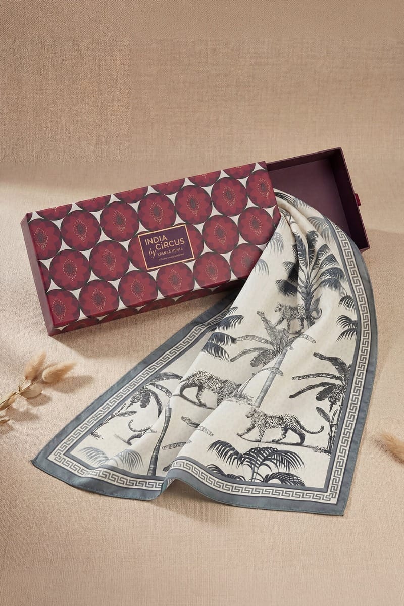 Grayscale Safari Scarf