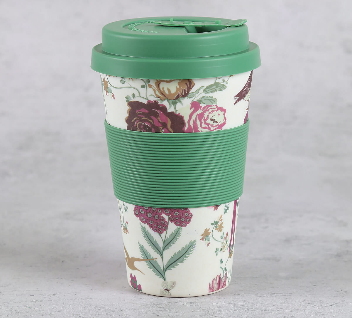 India Circus by Krsnaa Mehta Grey Floral Galore Bamboo Frankie Cup