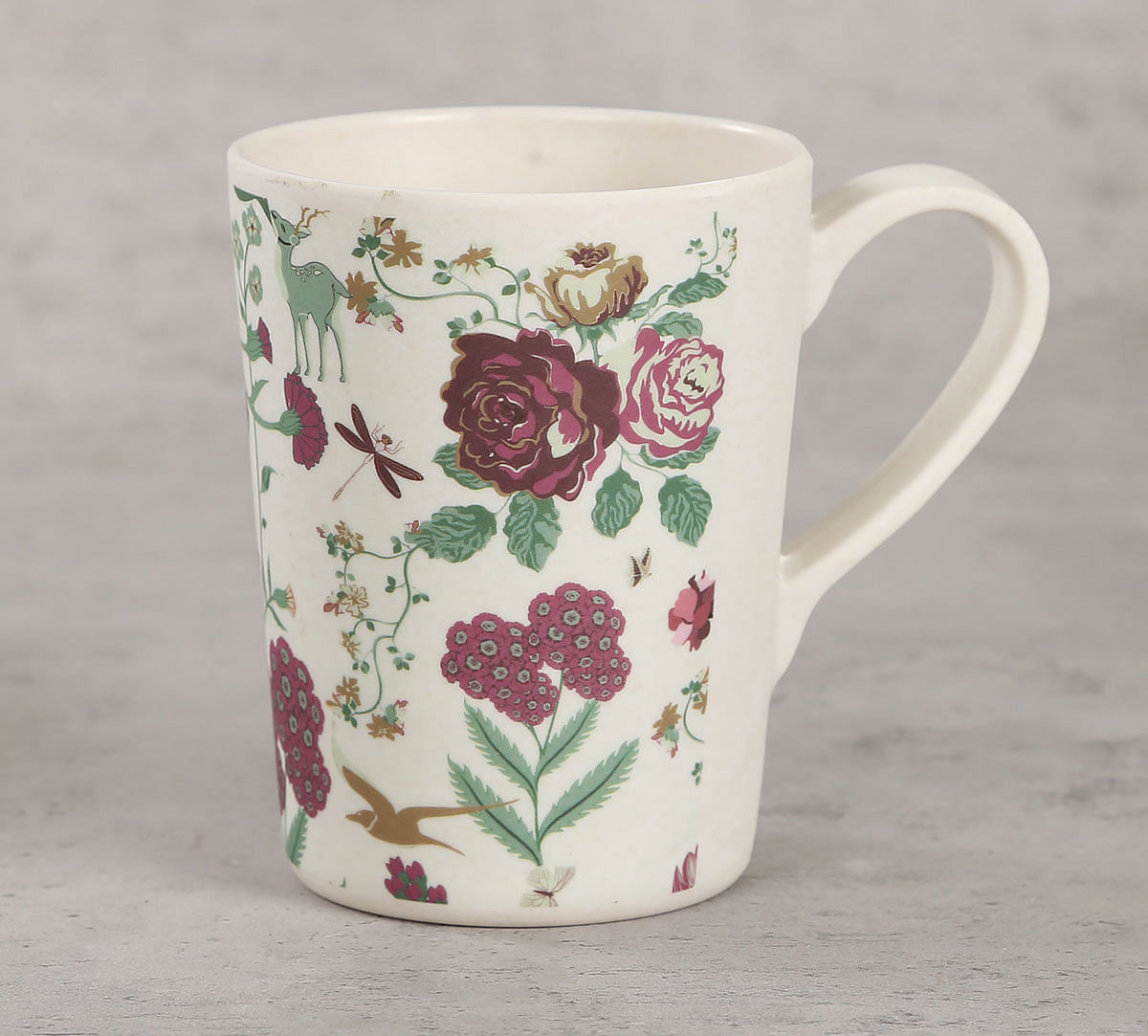 India Circus by Krsnaa Mehta Grey Floral Galore Bamboo Mug