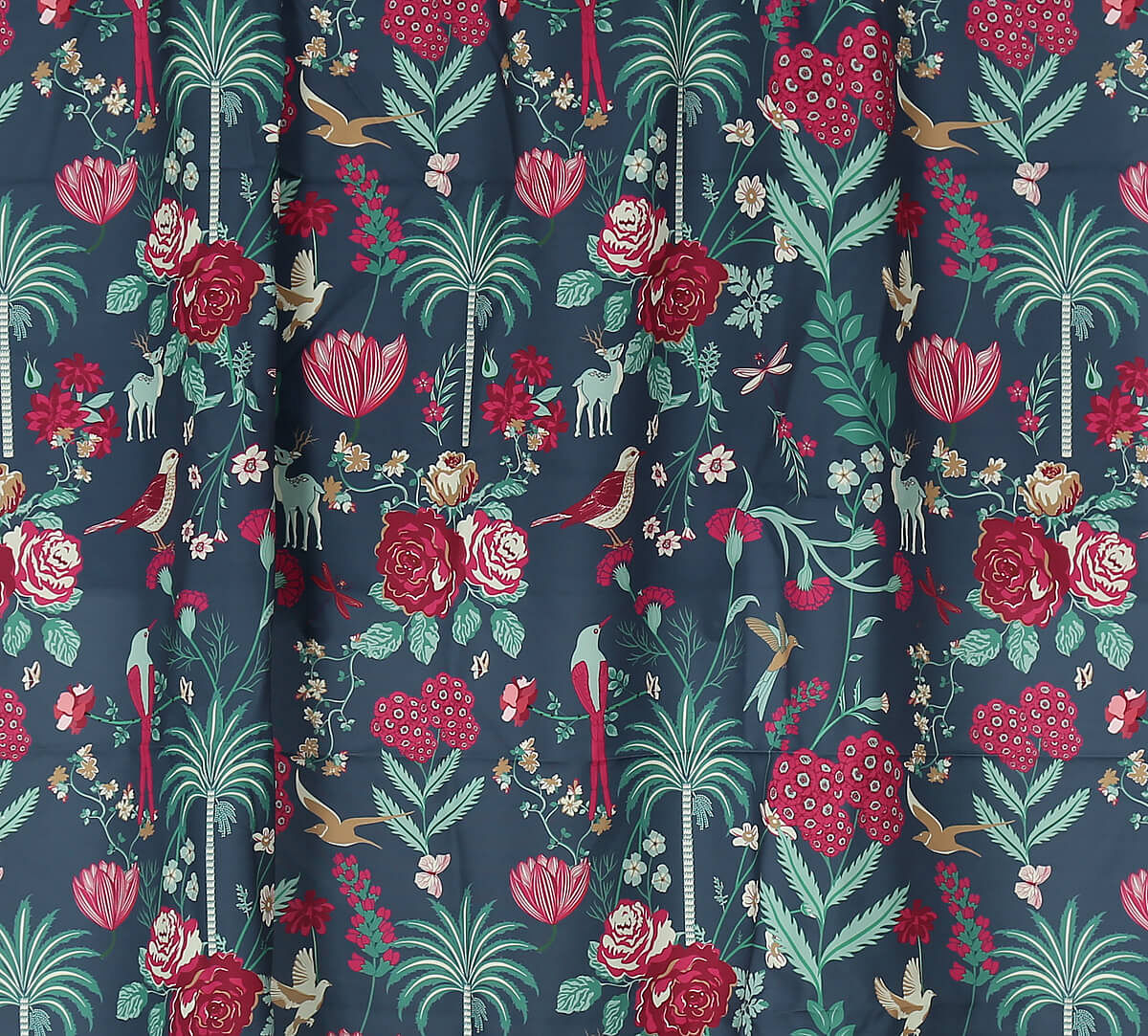 India Circus by Krsnaa Mehta Grey Floral Galore Fabric