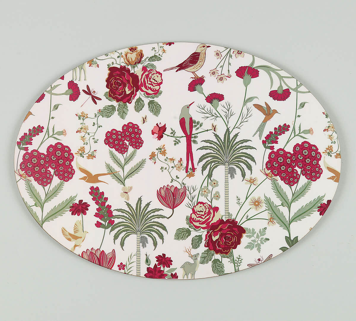 India Circus by Krsnaa Mehta Grey Floral Galore Trivet Set of 2