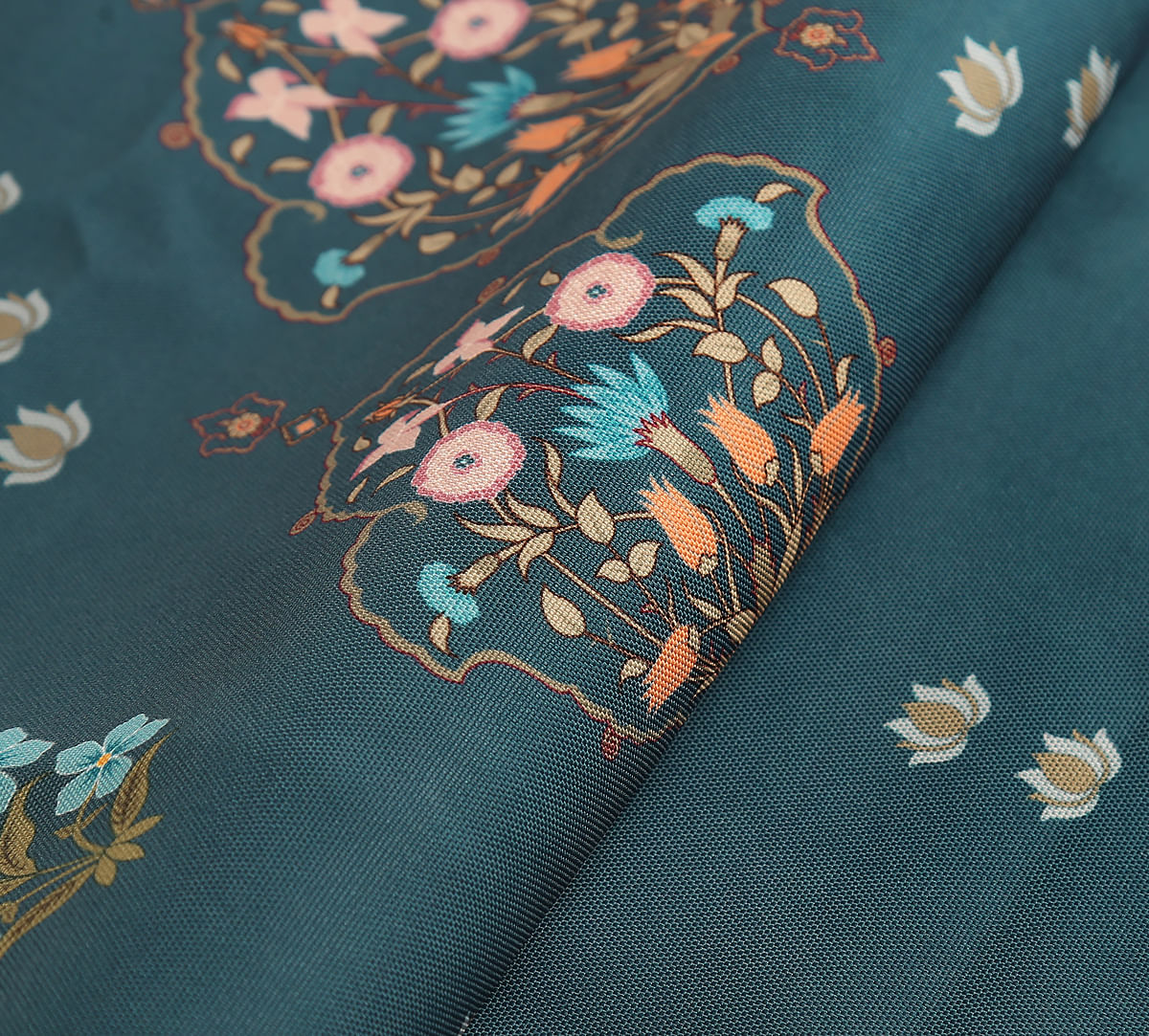 India Circus by Krsnaa Mehta Grey Floret Delight Fabric