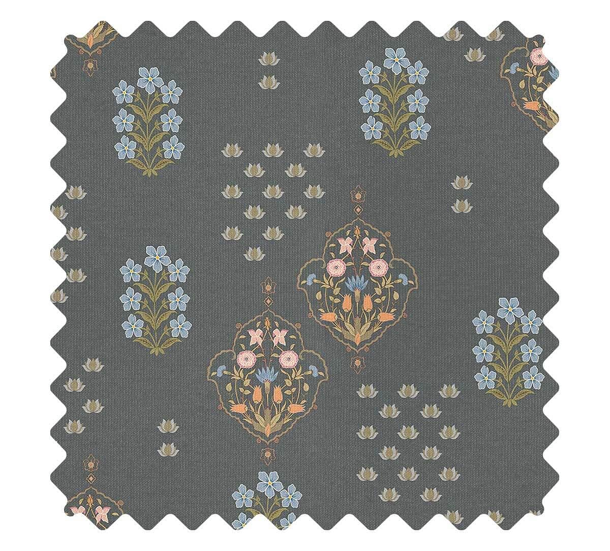 India Circus by Krsnaa Mehta Grey Floret Delight Fabric