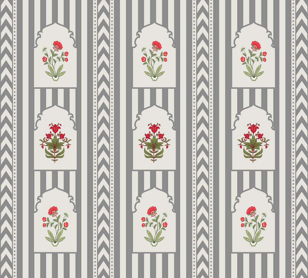 India Circus by Krsnaa Mehta Grey Spell Wallpaper