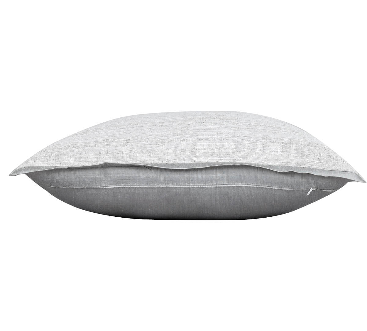India Circus by Krsnaa Mehta Heavenly Gray Flange Khadi Cushion Cover