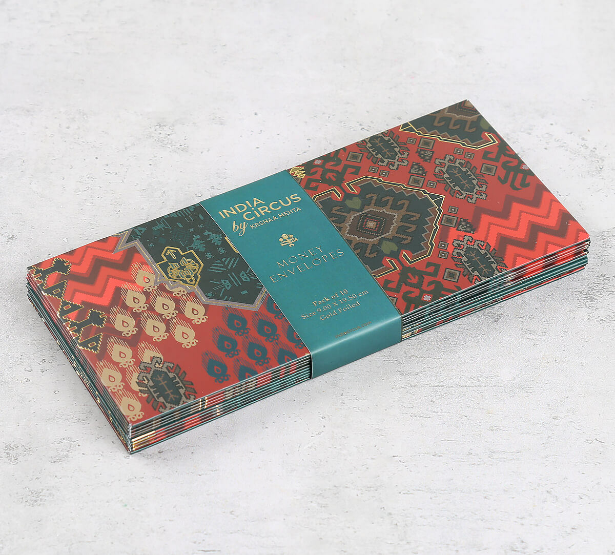 India Circus by Krsnaa Mehta Heritage Haven Money Envelopes Set of 10