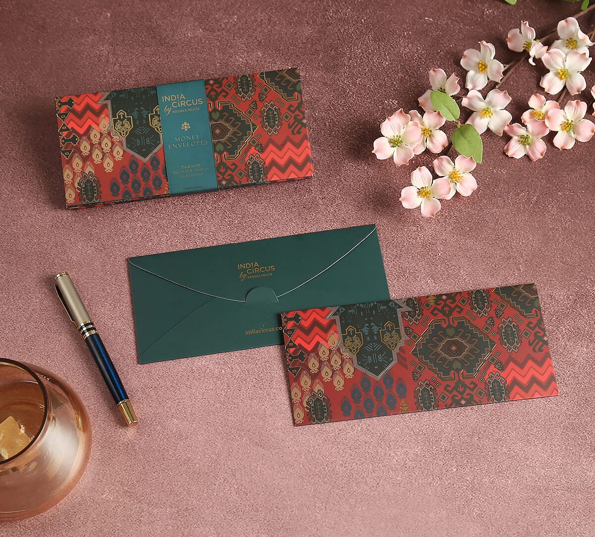 India Circus by Krsnaa Mehta Heritage Haven Money Envelopes Set of 10