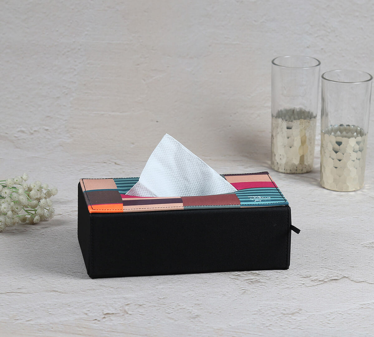 India Circus by Krsnaa Mehta Horizontal Hues Tissue Box Holder