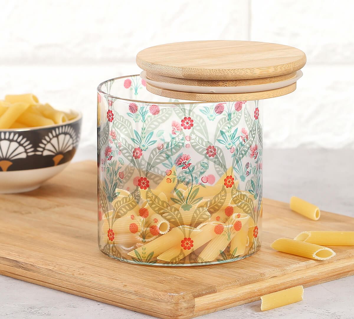 India Circus by Krsnaa Mehta Iron Blooming Dahlia Glass Jar 680mL