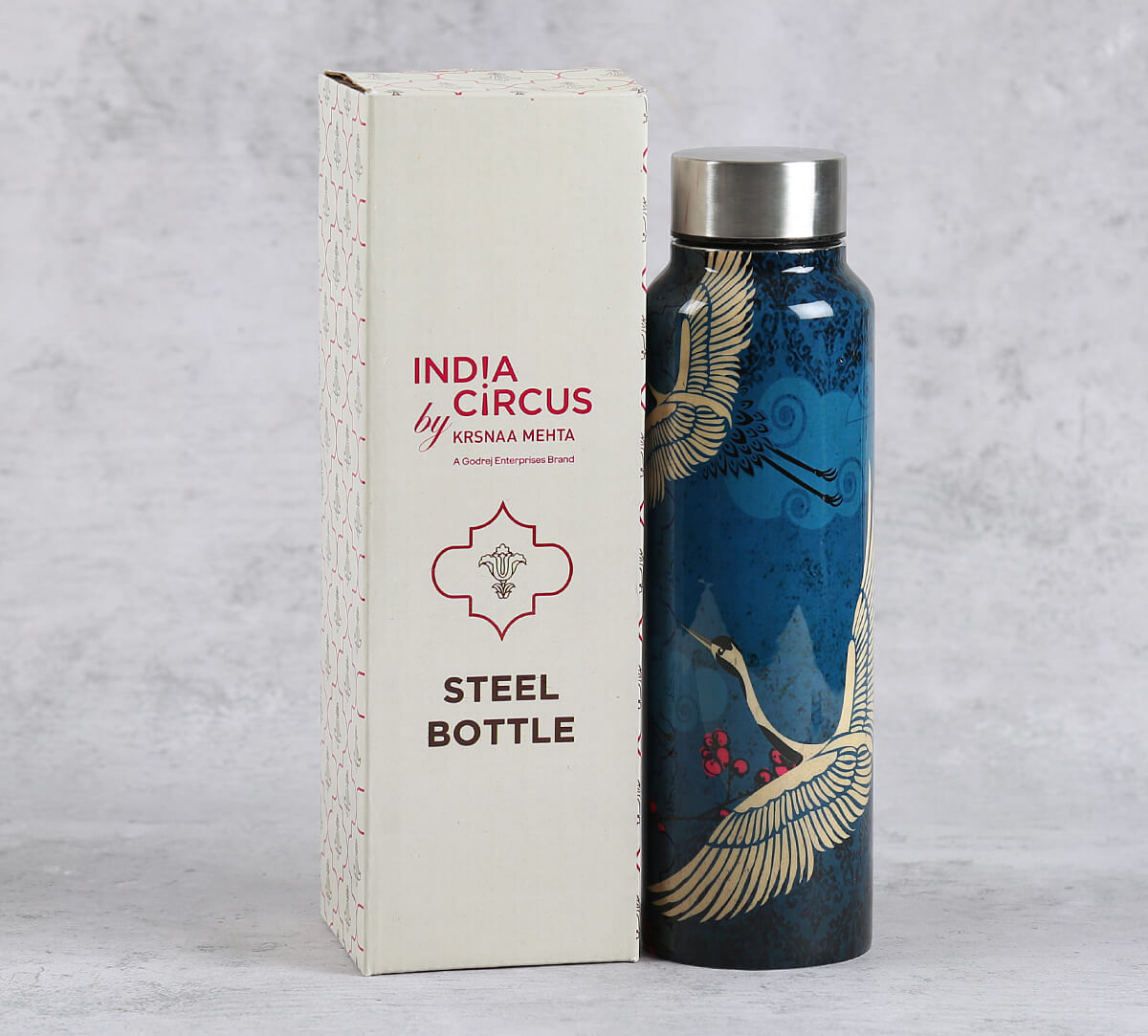 India Circus by Krsnaa Mehta Legend of the Cranes Big Steel Bottle