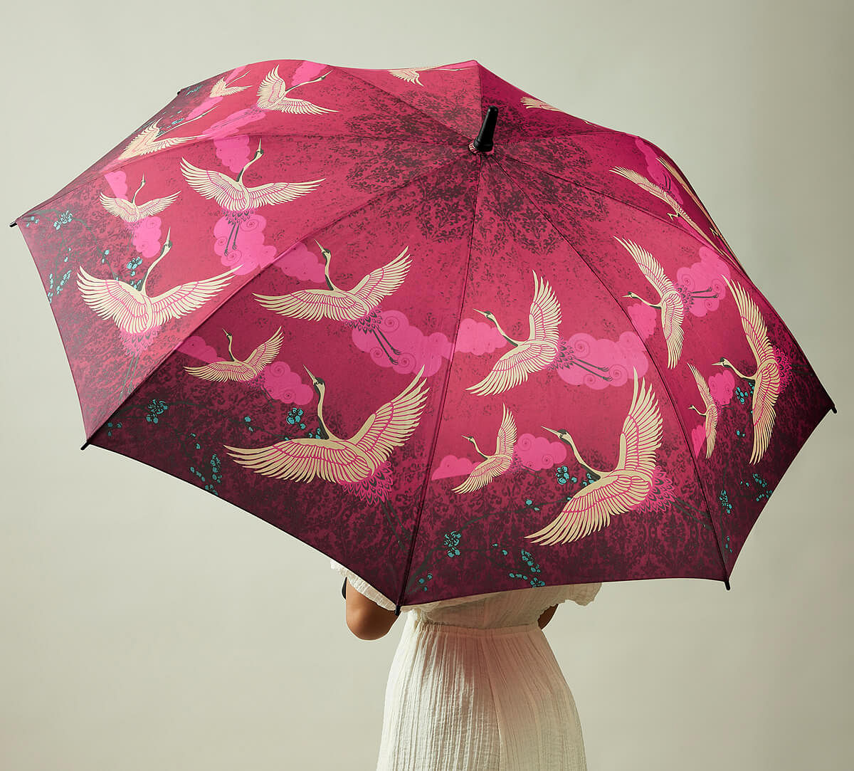 India Circus by Krsnaa Mehta Legend of The Cranes Long Umbrella