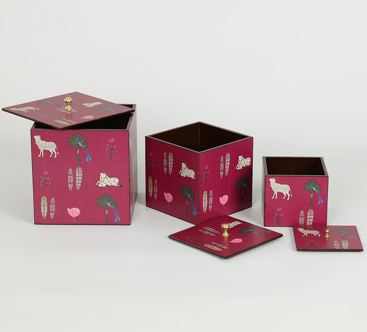 India Circus by Krsnaa Mehta Magenta Biome mystique Storage Box