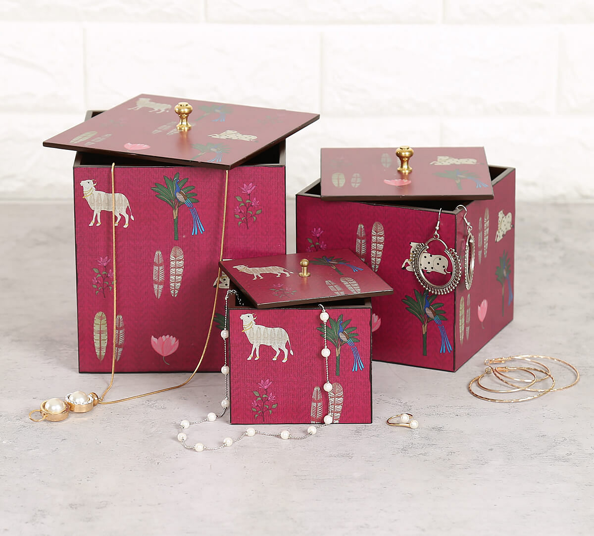 India Circus by Krsnaa Mehta Magenta Biome mystique Storage Box