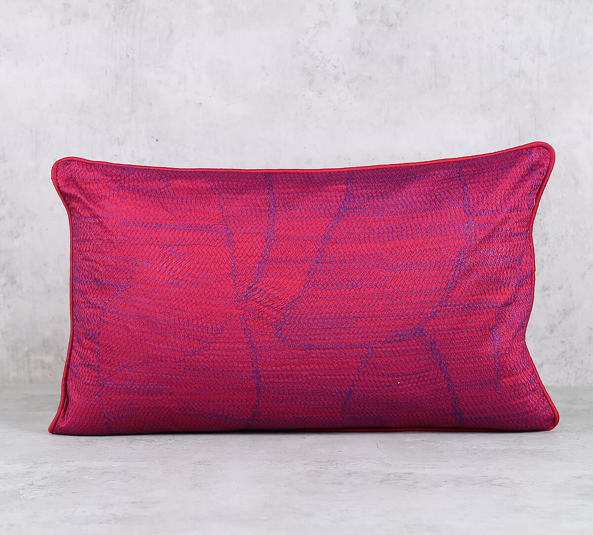 India Circus by Krsnaa Mehta Mars Celeste Textured Embroidered Cushion Cover