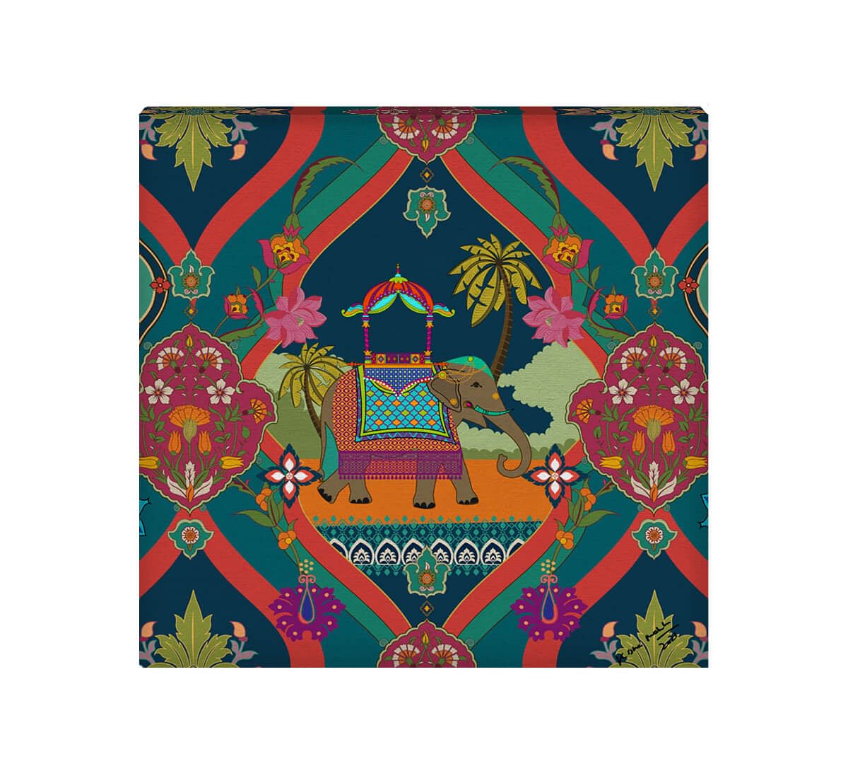 India Circus by Krsnaa Mehta Merriment in Palms Canvas Wall Art