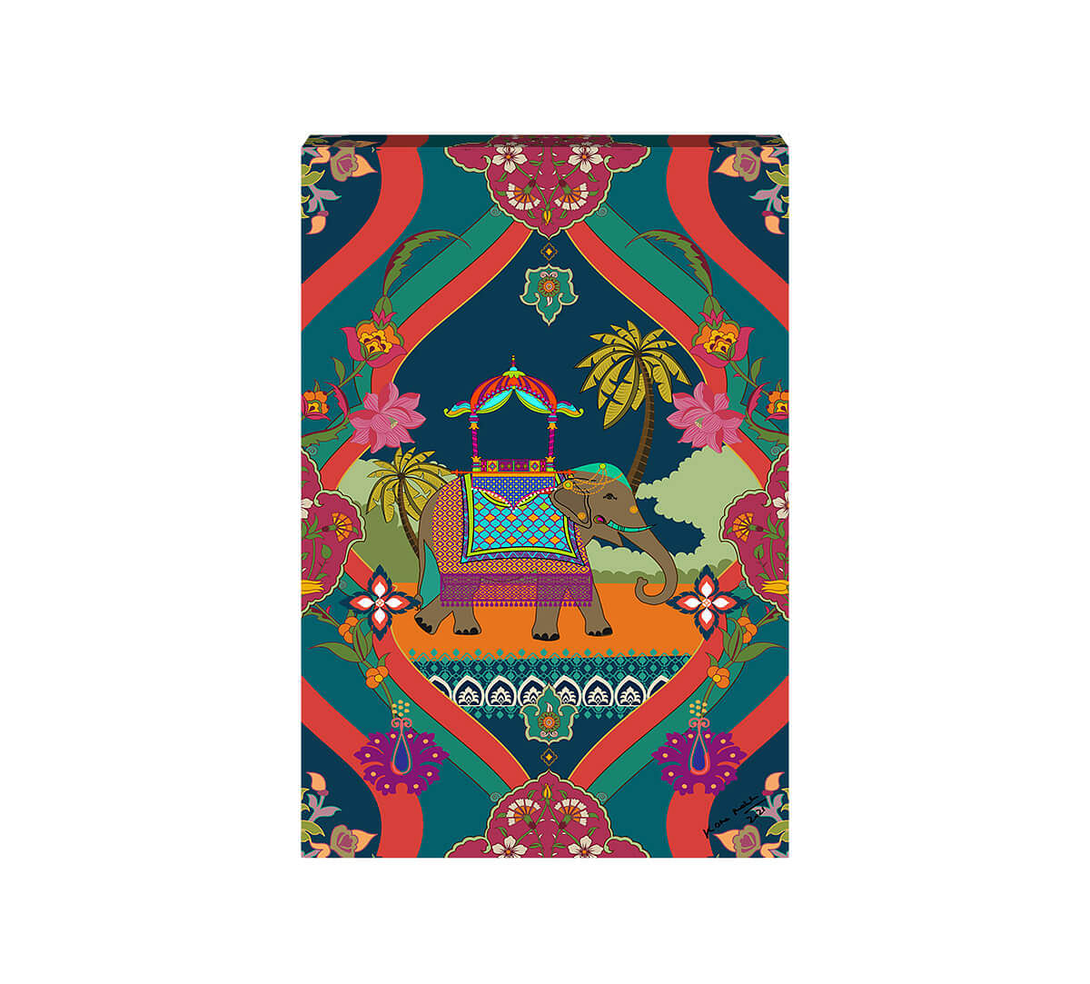 India Circus by Krsnaa Mehta Merriment in Palms Canvas Wall Art