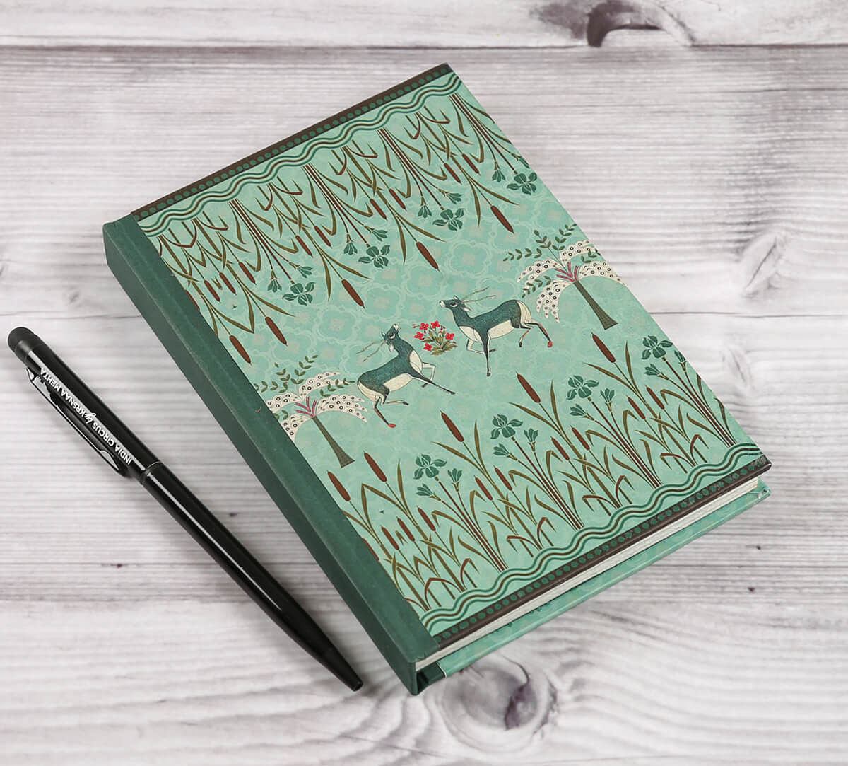 India Circus by Krsnaa Mehta Mirroring Deer Garden A6 Notebook