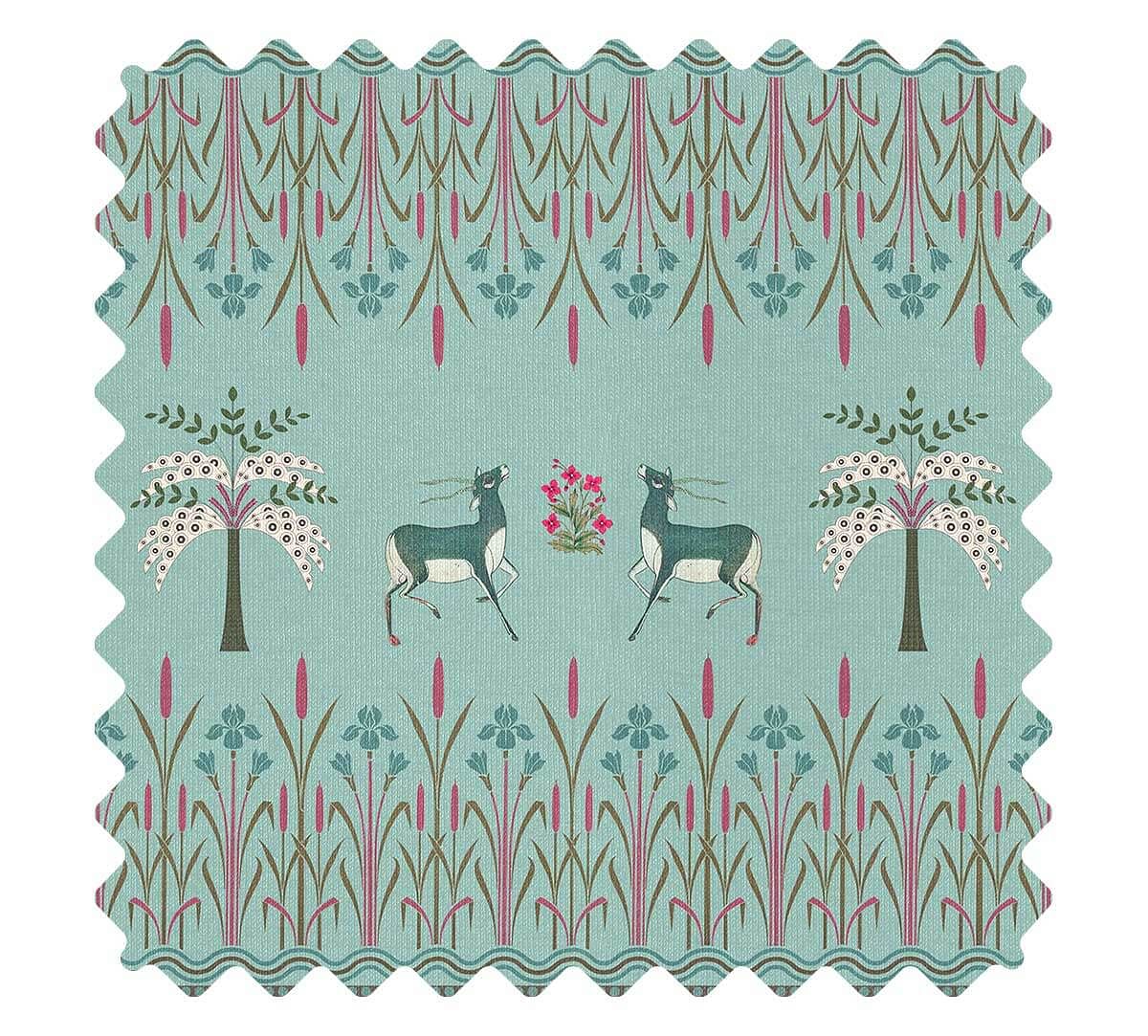 India Circus by Krsnaa Mehta Mirroring Deer Garden Fabric