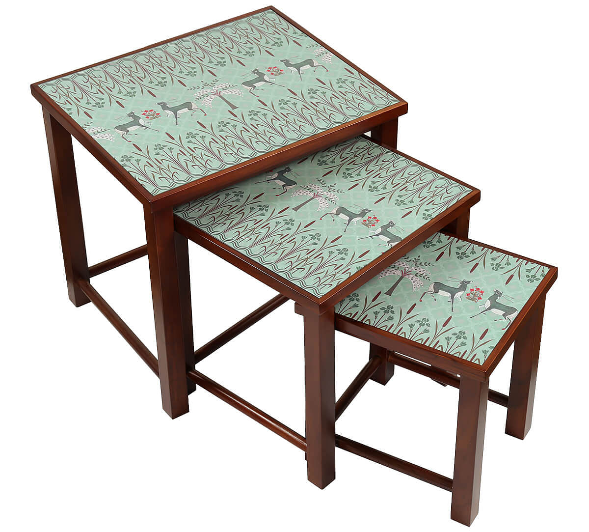 India Circus by Krsnaa Mehta Mirroring Deer Garden Nesting Table