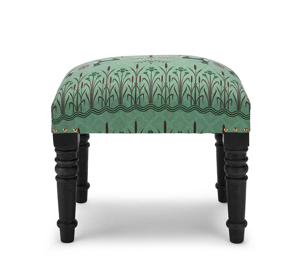 India Circus by Krsnaa Mehta Mirroring Deer Garden One Seater Pouffe