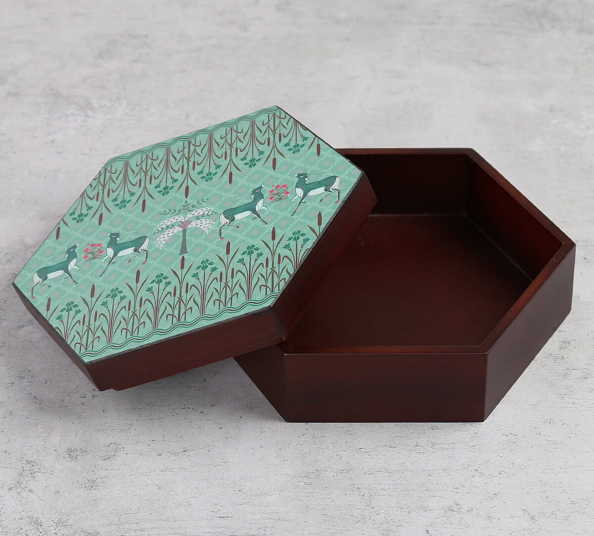 India Circus by Krsnaa Mehta Mirroring Deer Garden Storage Box