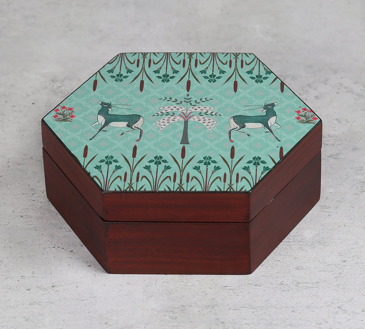 India Circus by Krsnaa Mehta Mirroring Deer Garden Storage Box