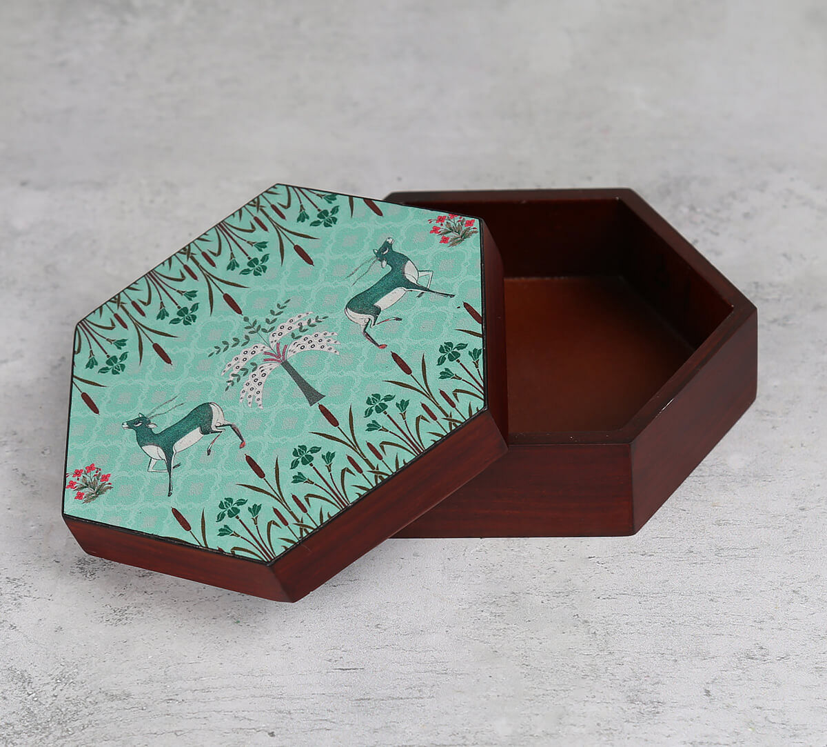 India Circus by Krsnaa Mehta Mirroring Deer Garden Storage Box