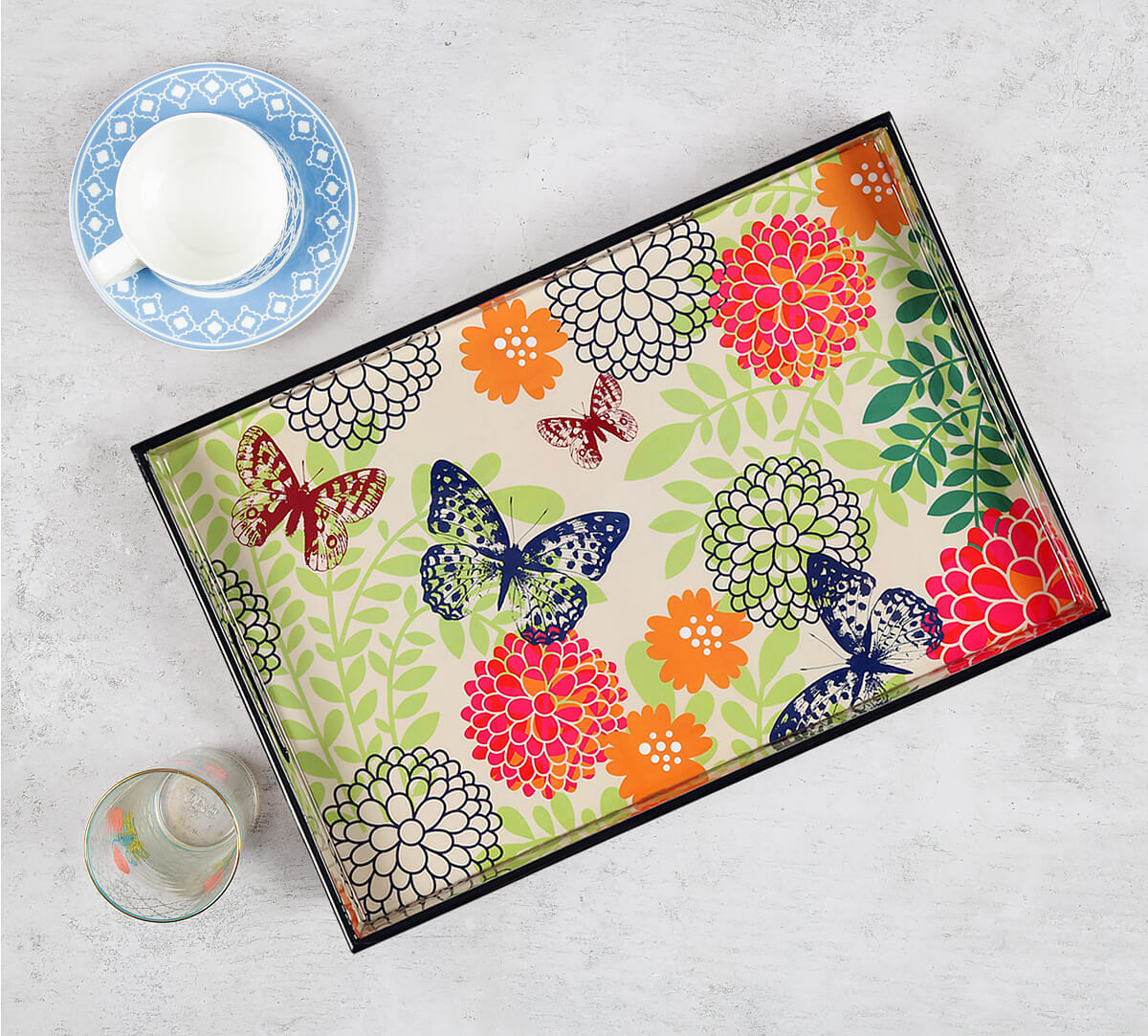 India Circus by Krsnaa Mehta Monarch's Cadence Rectangle Serving Tray