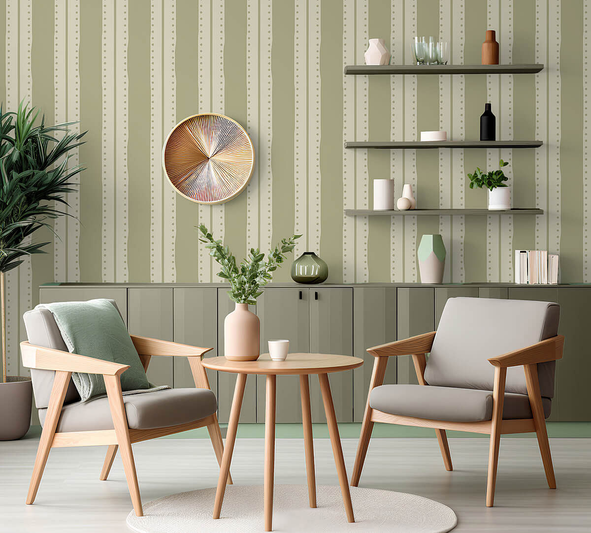 India Circus by Krsnaa Mehta Moss Weaves on Wallpaper