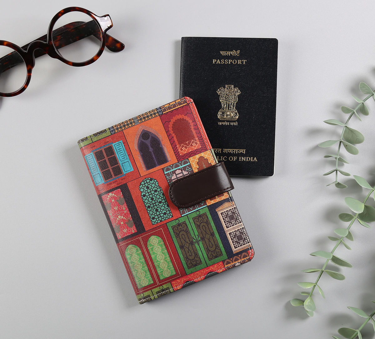 India Circus by Krsnaa Mehta Mughal Doors Reiteration Passport Cover