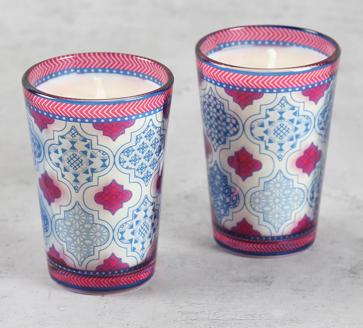 India Circus by Krsnaa Mehta Mughal Jhali Conical Candle Votive Set of 2