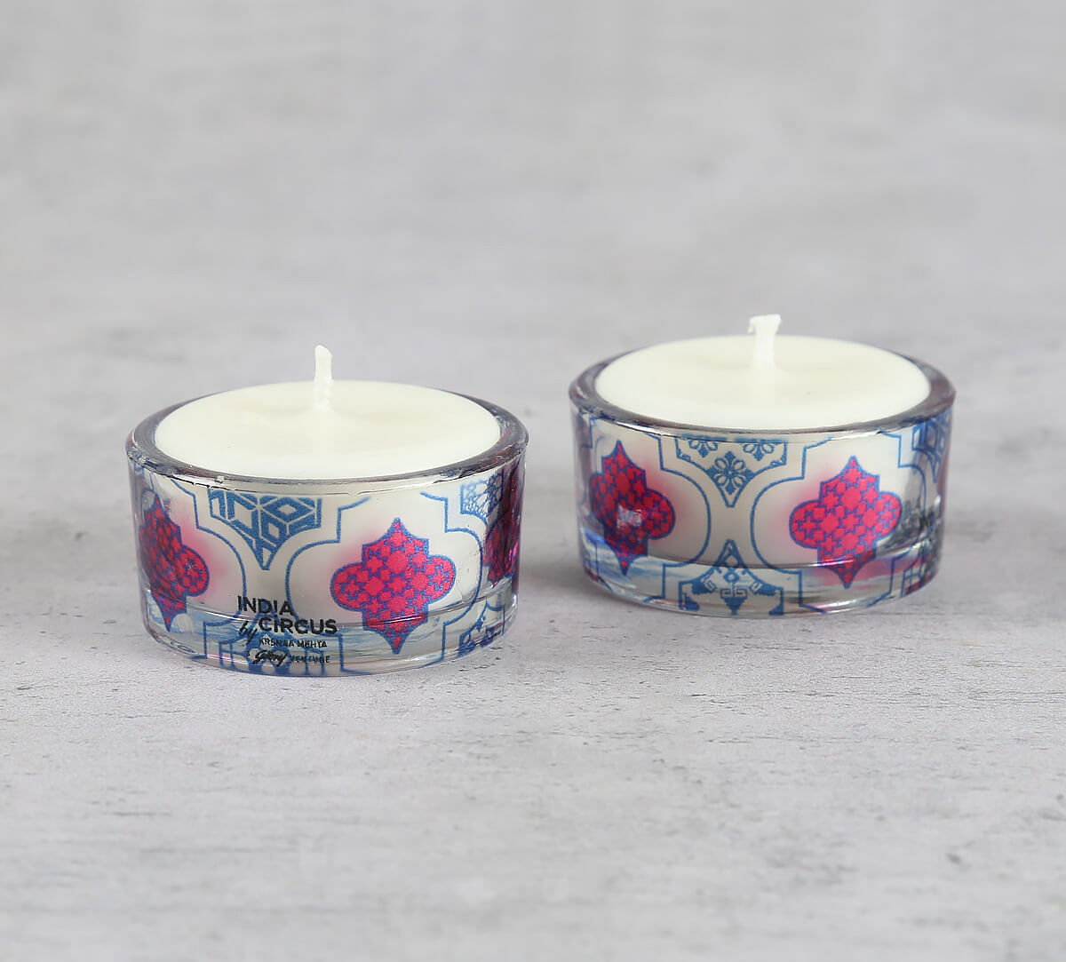 India Circus by Krsnaa Mehta Mughal Jhali T Lite Candle Votive Set of 2