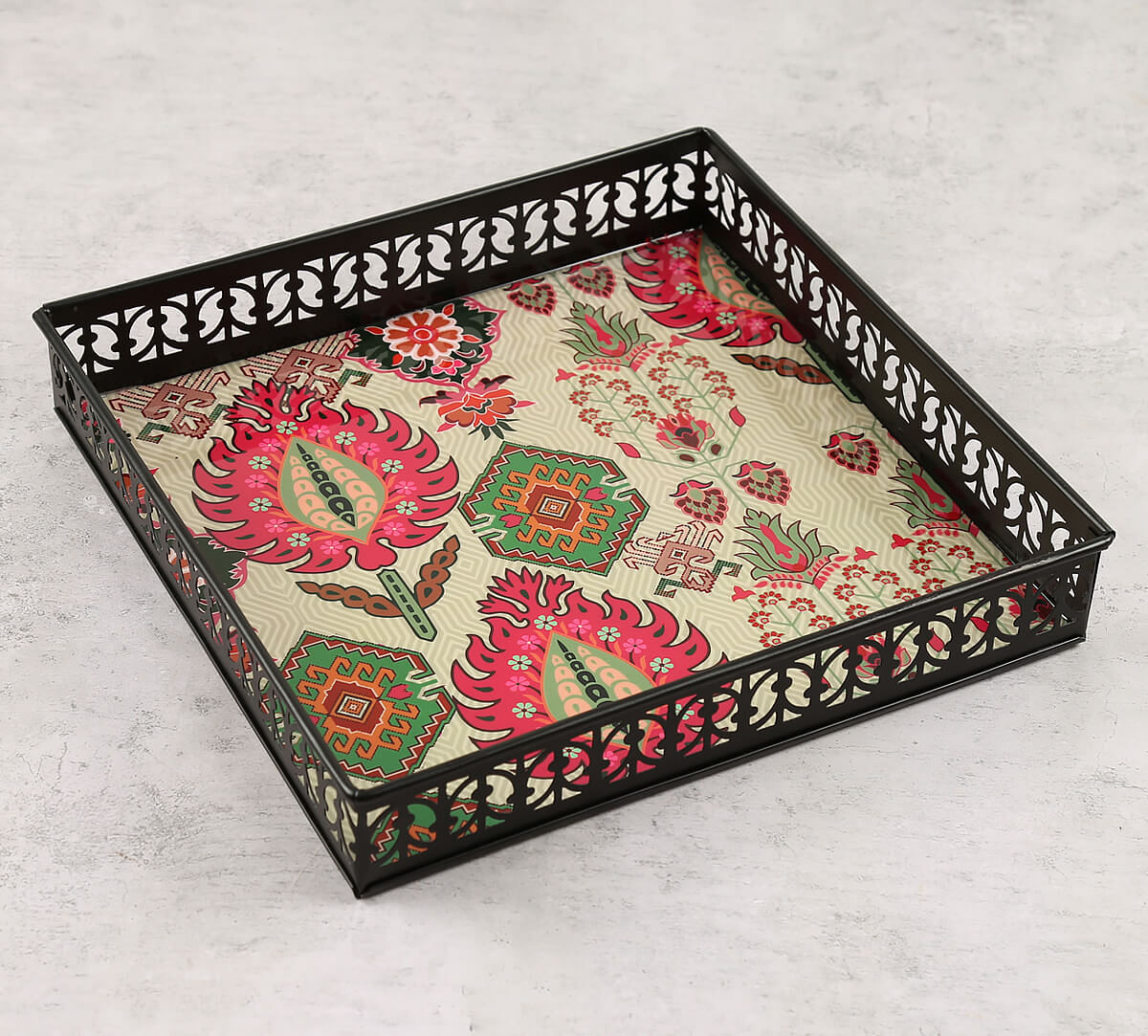 India Circus by Krsnaa Mehta Mystifying Dazzle Square Iron Tray