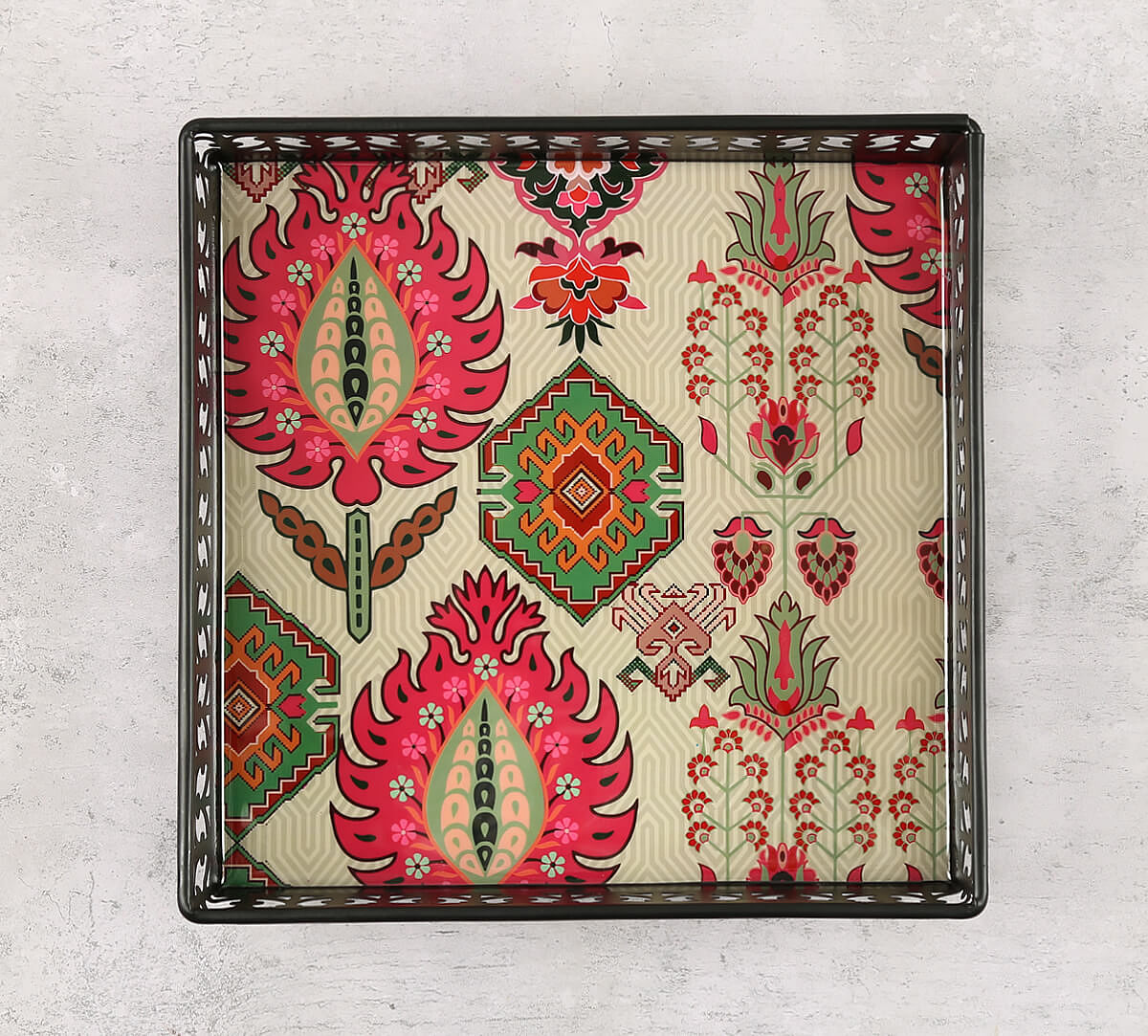 India Circus by Krsnaa Mehta Mystifying Dazzle Square Iron Tray