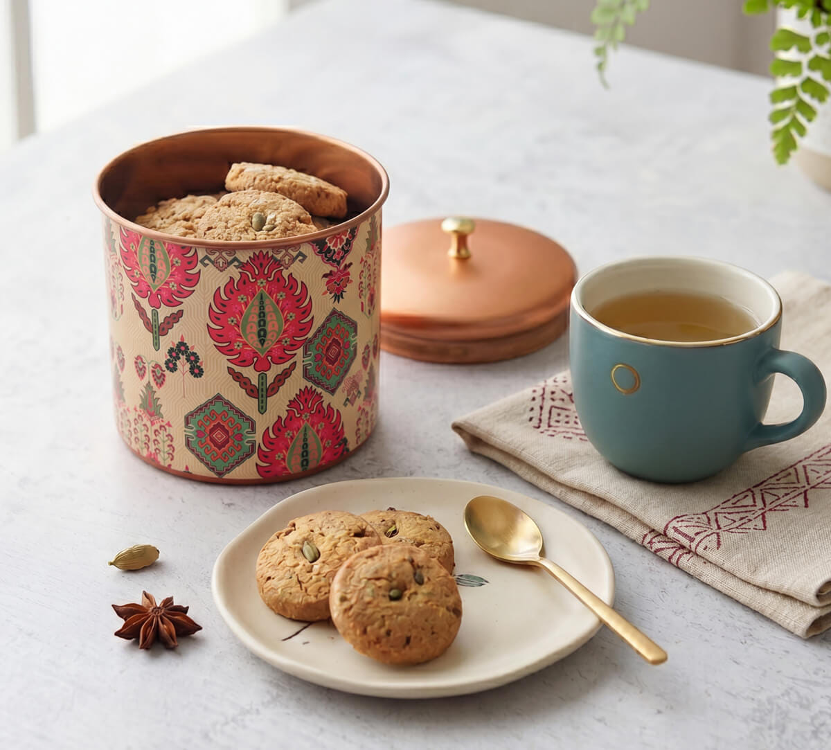 Mystifying Dazzle Steel Cookie Jar