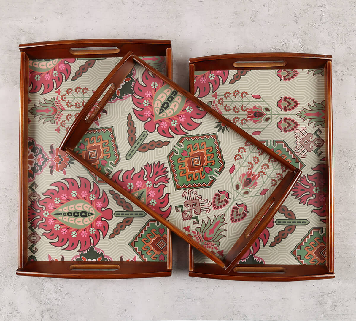 India Circus by Krsnaa Mehta Mystifying Dazzle Trays Set of 3