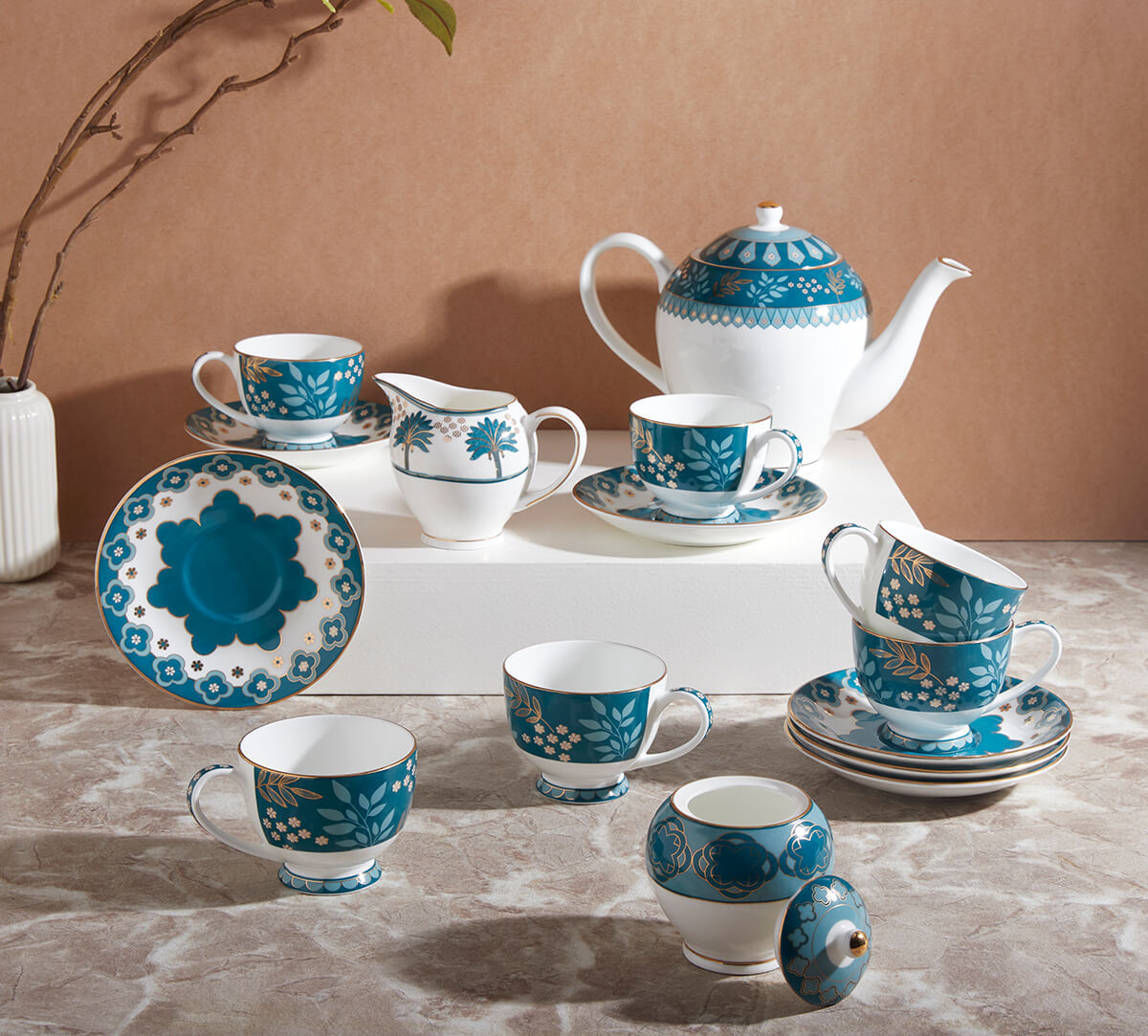 India Circus by Krsnaa Mehta Oceanic Opulence Tea Set